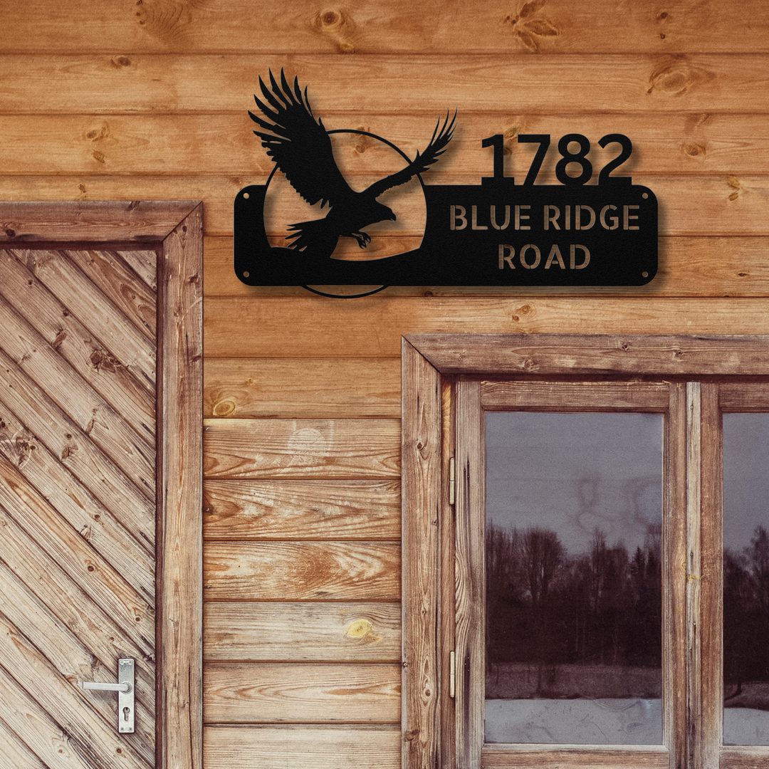 Hawk Metal Address Sign