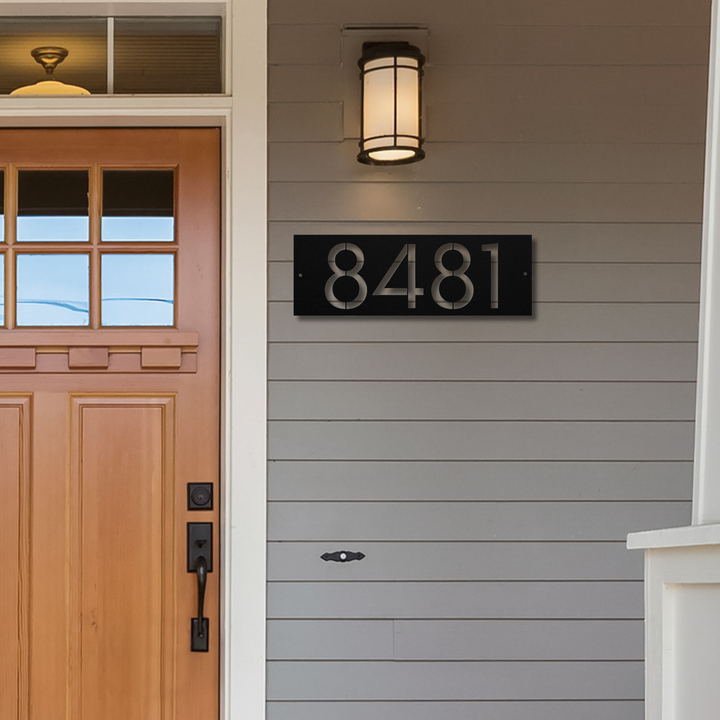 Modern Rectangle Metal Address Sign