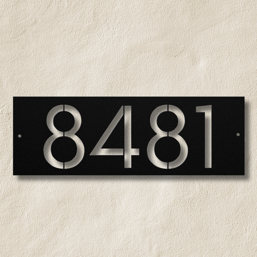 Modern Rectangle Metal Address Sign