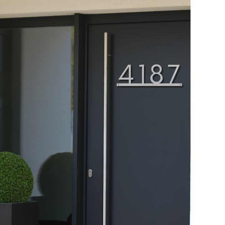 Modern Horizontal Metal Address Sign