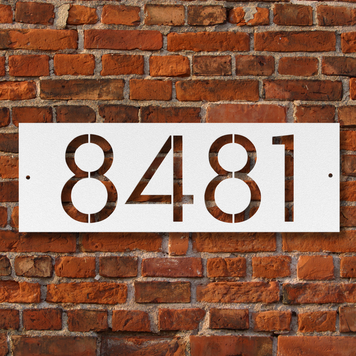 Modern Rectangle Metal Address Sign