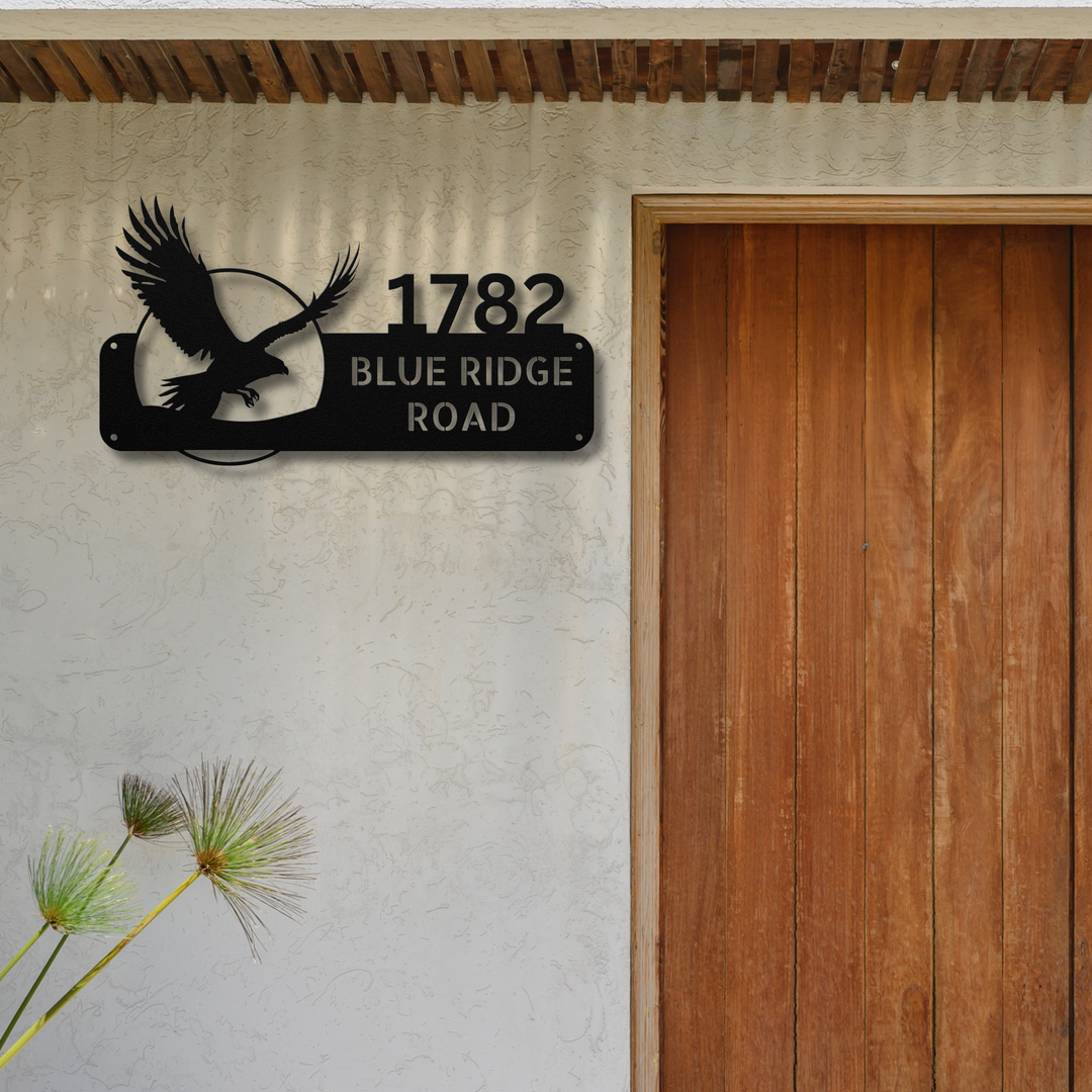 Hawk Metal Address Sign