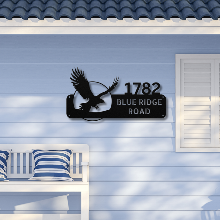 Hawk Metal Address Sign