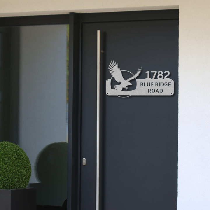 Hawk Metal Address Sign