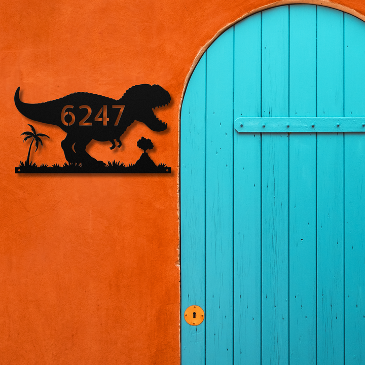T-Rex Metal Address Sign