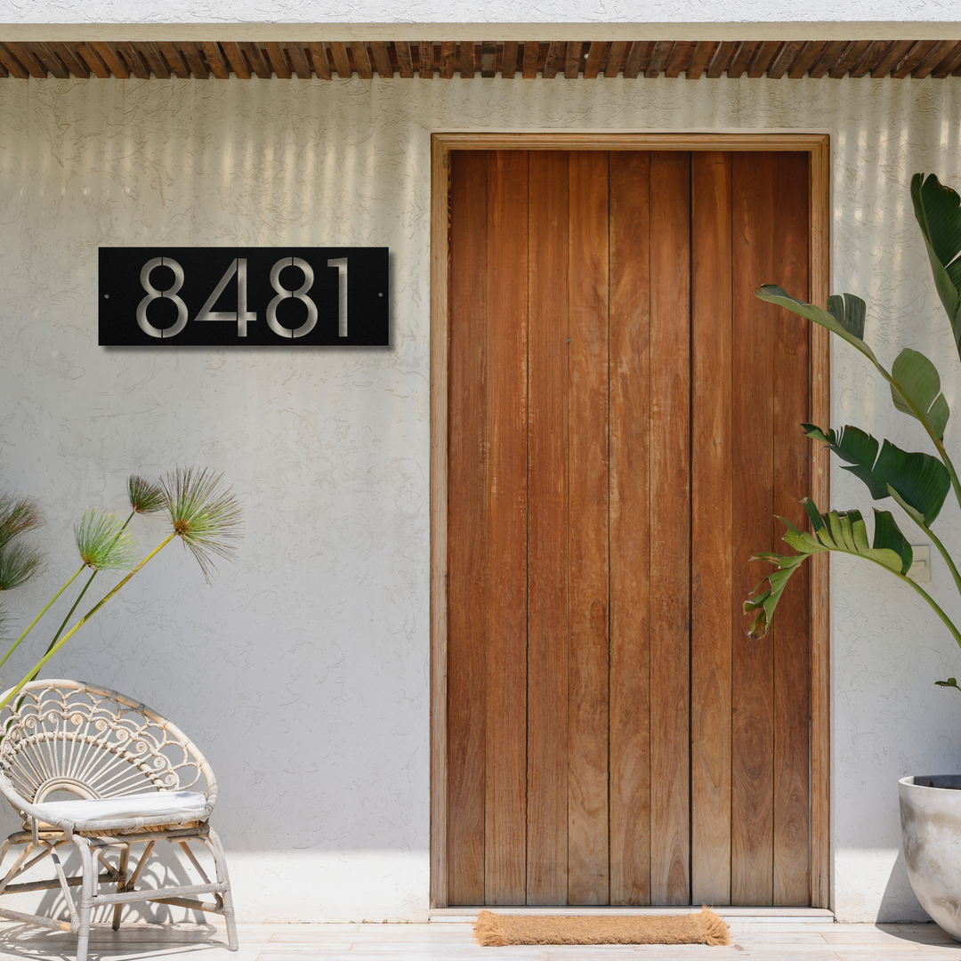 Modern Rectangle Metal Address Sign