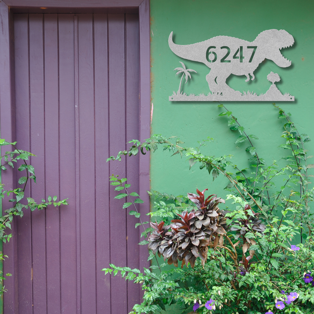 T-Rex Metal Address Sign