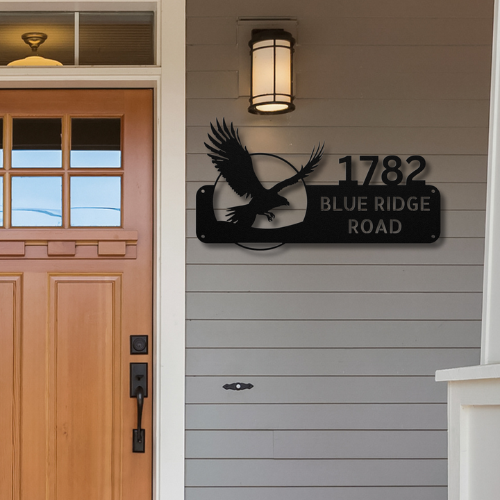 Hawk Metal Address Sign