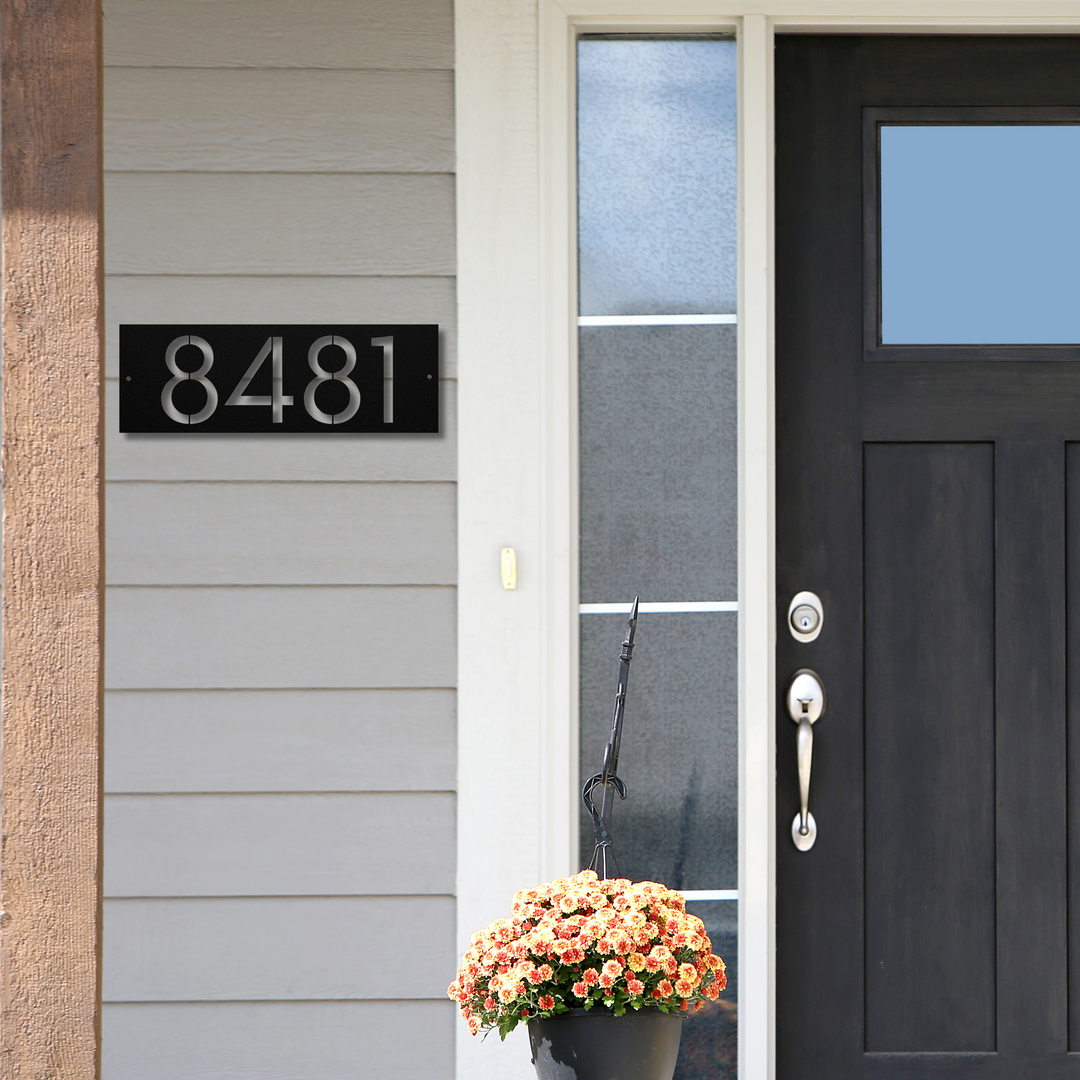 Modern Rectangle Metal Address Sign