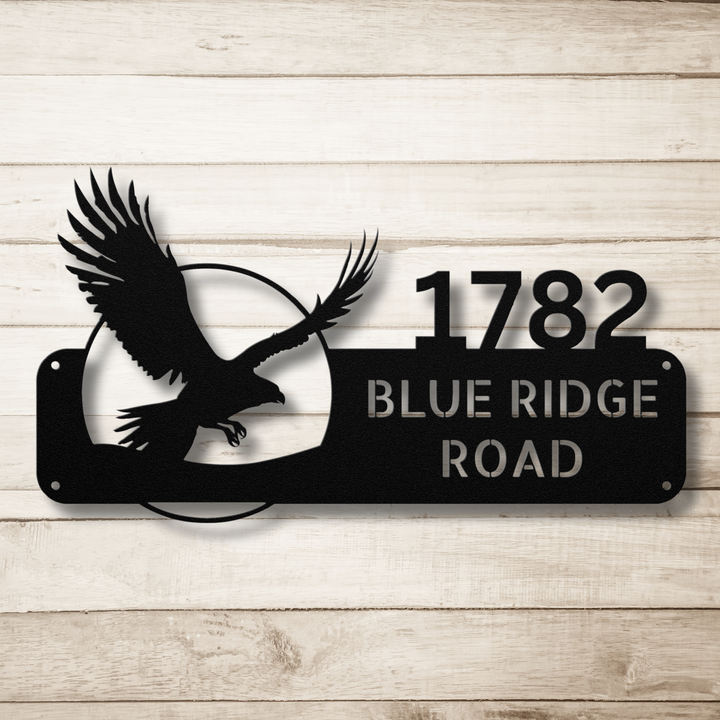 Hawk Metal Address Sign