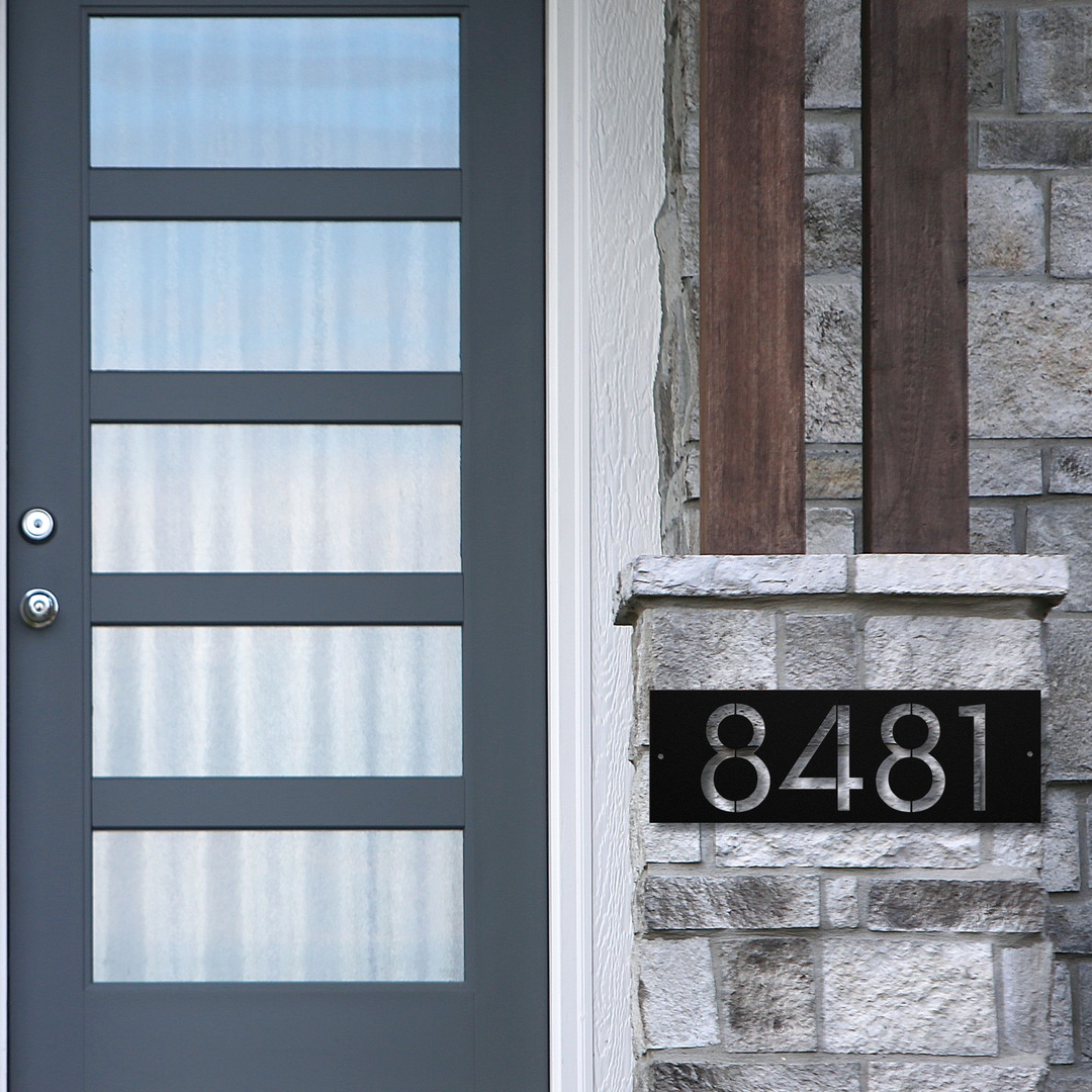 Modern Rectangle Metal Address Sign