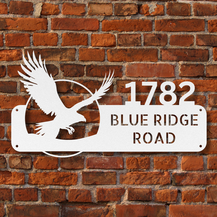 Hawk Metal Address Sign