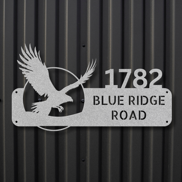 Hawk Metal Address Sign