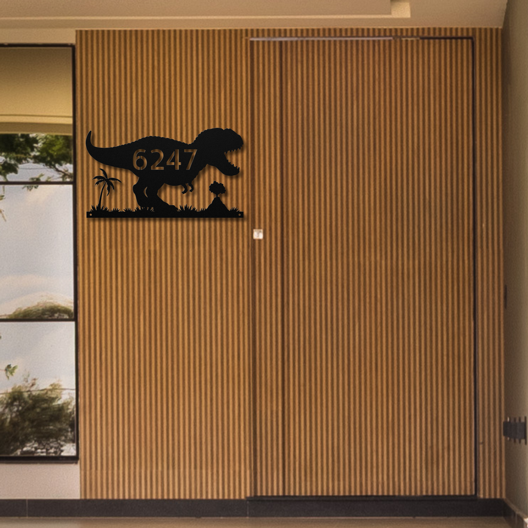 T-Rex Metal Address Sign