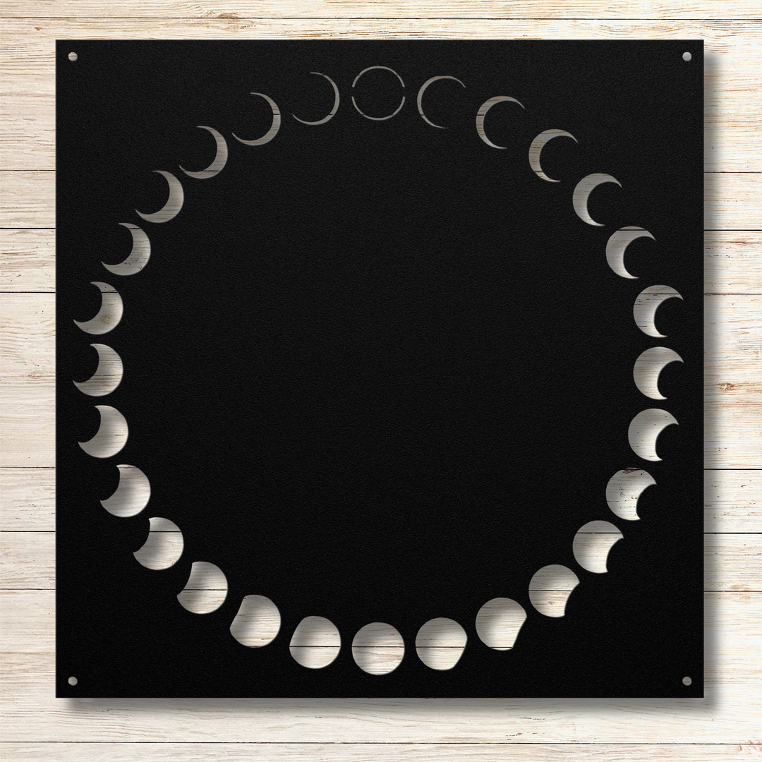 Moon Phases Metal Wall Art