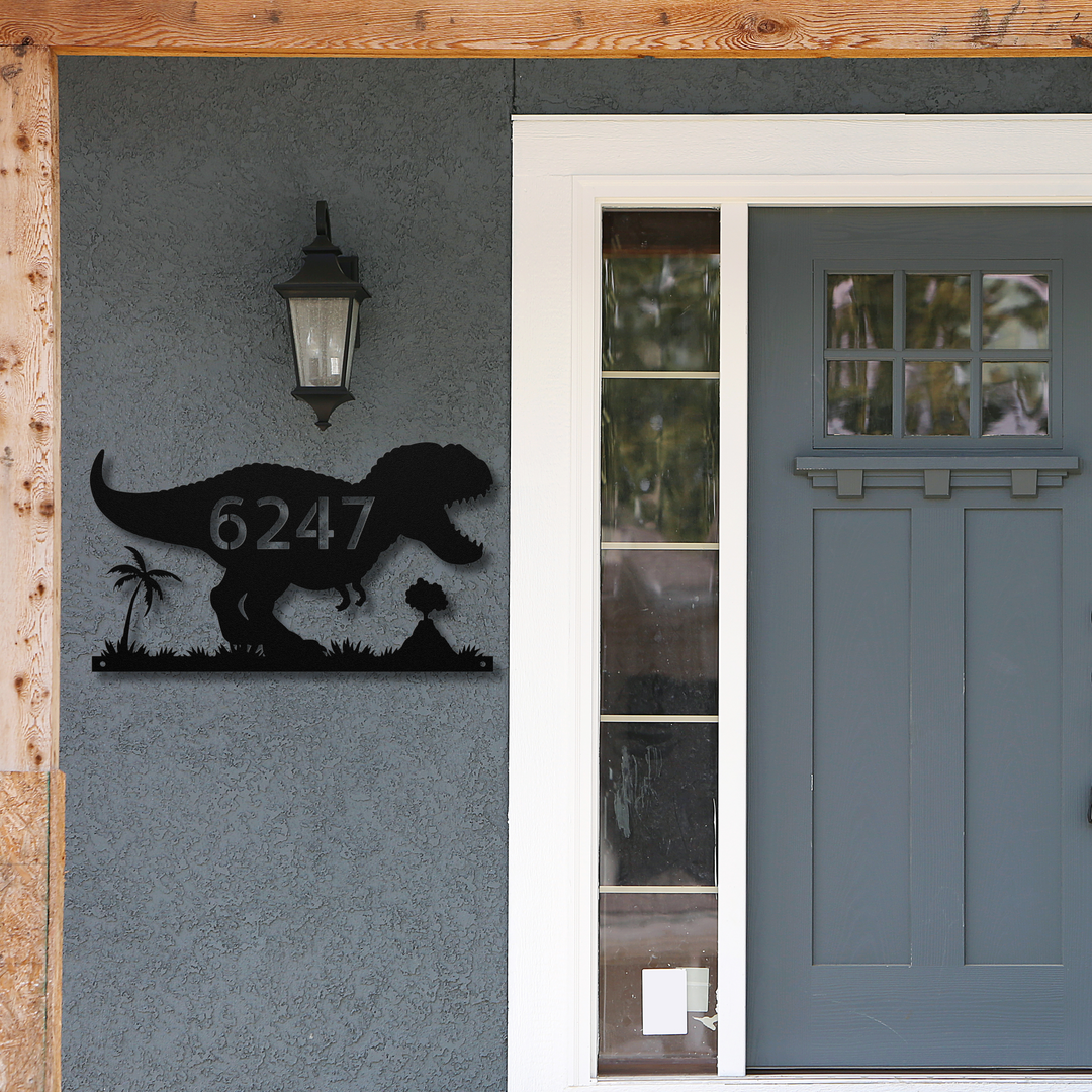 T-Rex Metal Address Sign