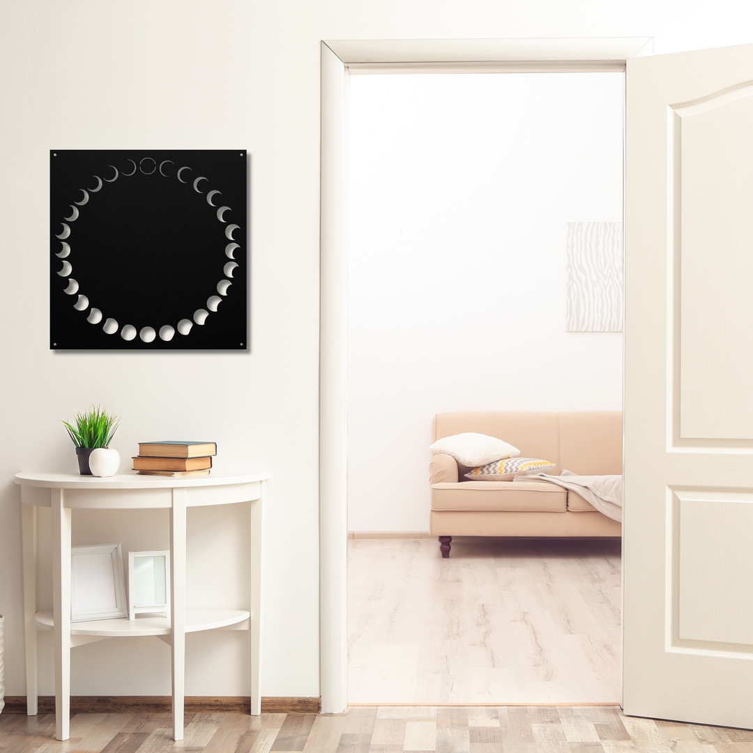 Moon Phases Metal Wall Art