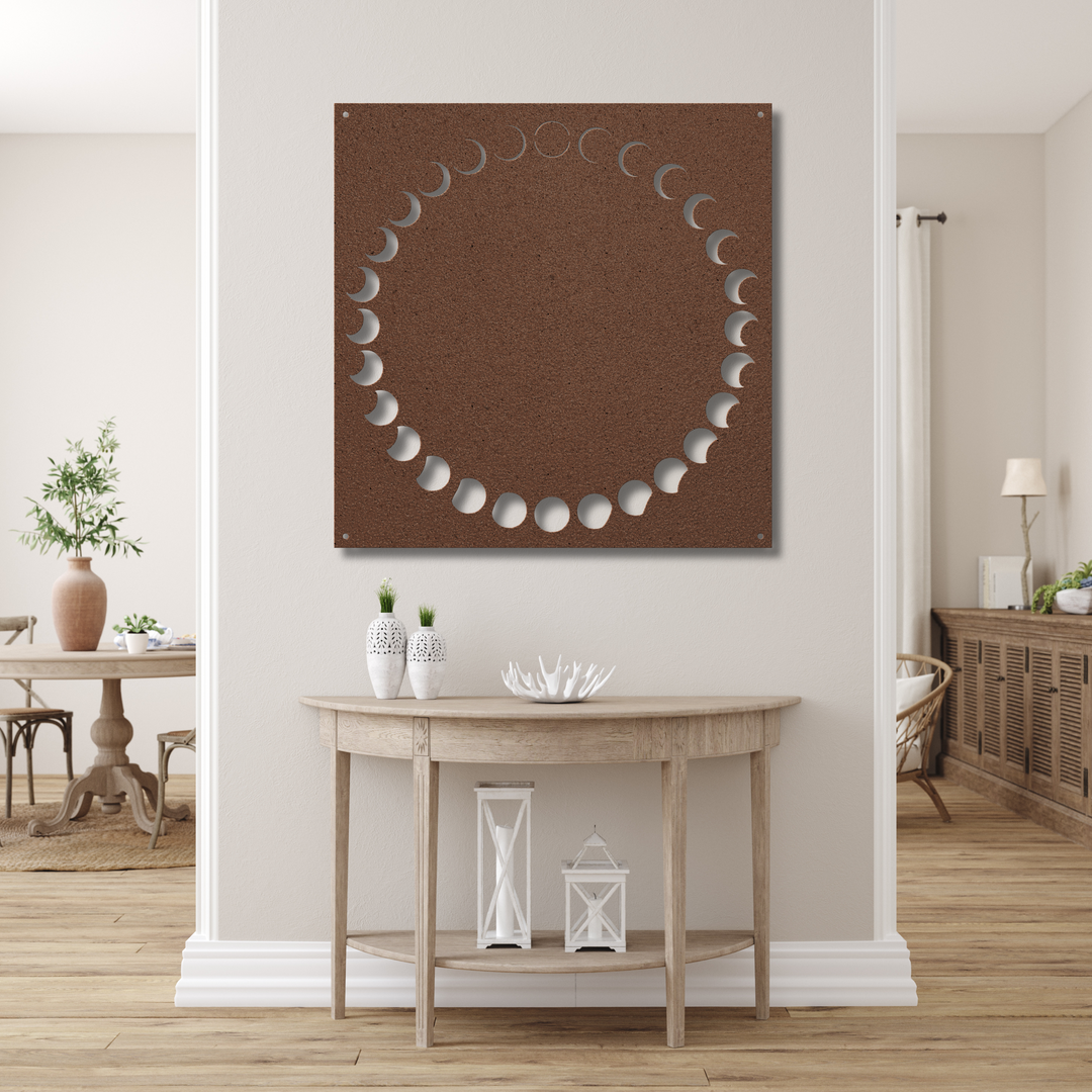 Moon Phases Metal Wall Art