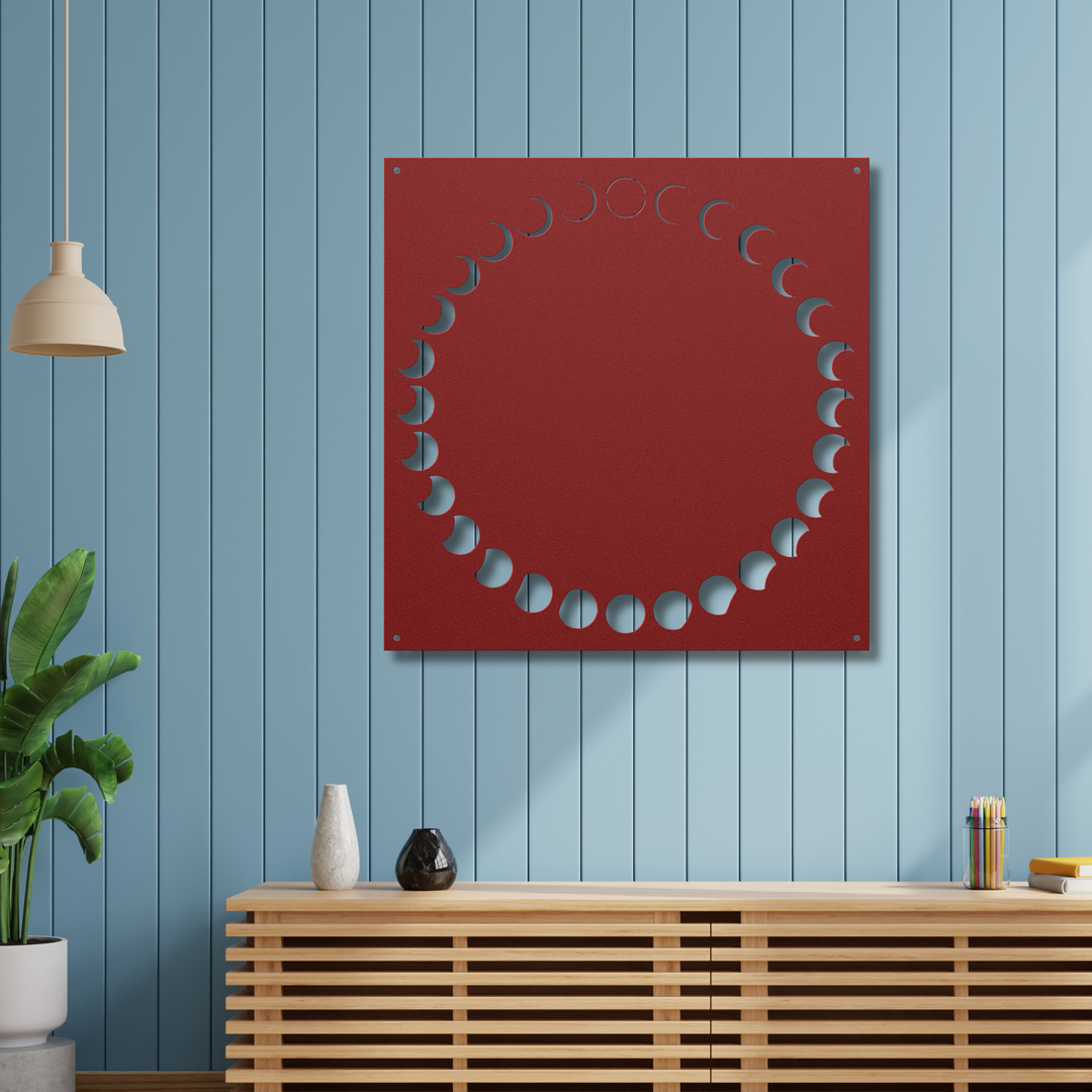 Moon Phases Metal Wall Art