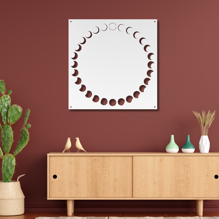 Moon Phases Metal Wall Art