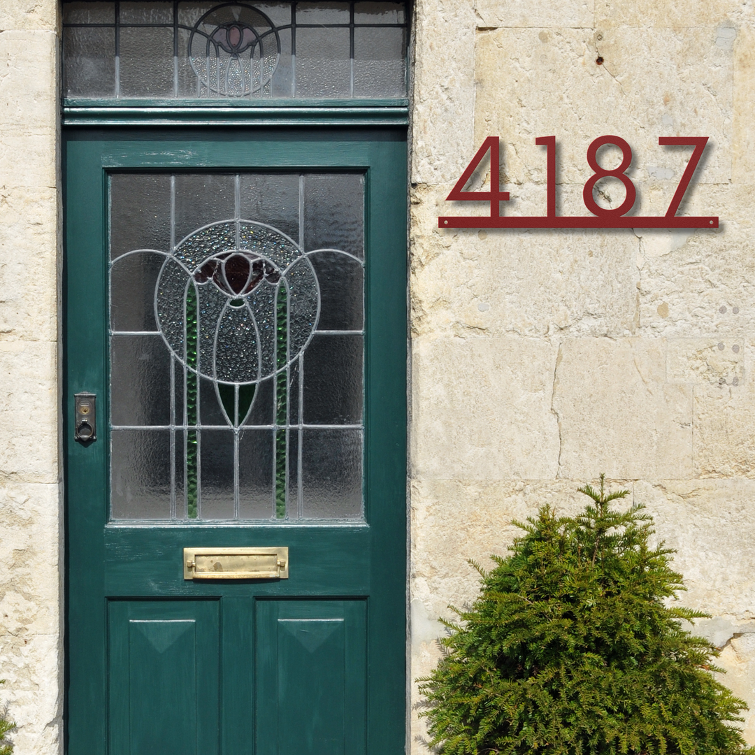 Modern Horizontal Metal Address Sign