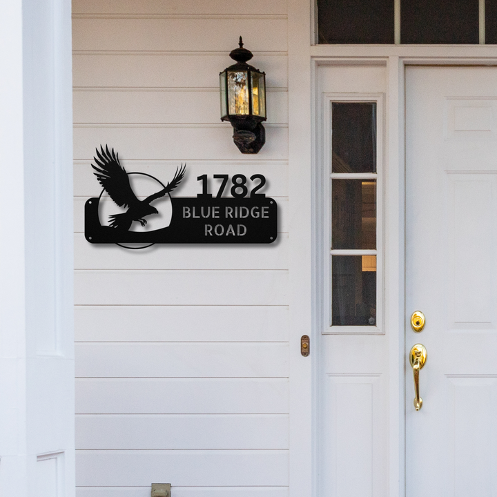 Hawk Metal Address Sign