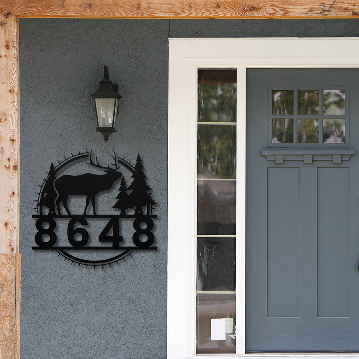 Elk Metal Address Sign