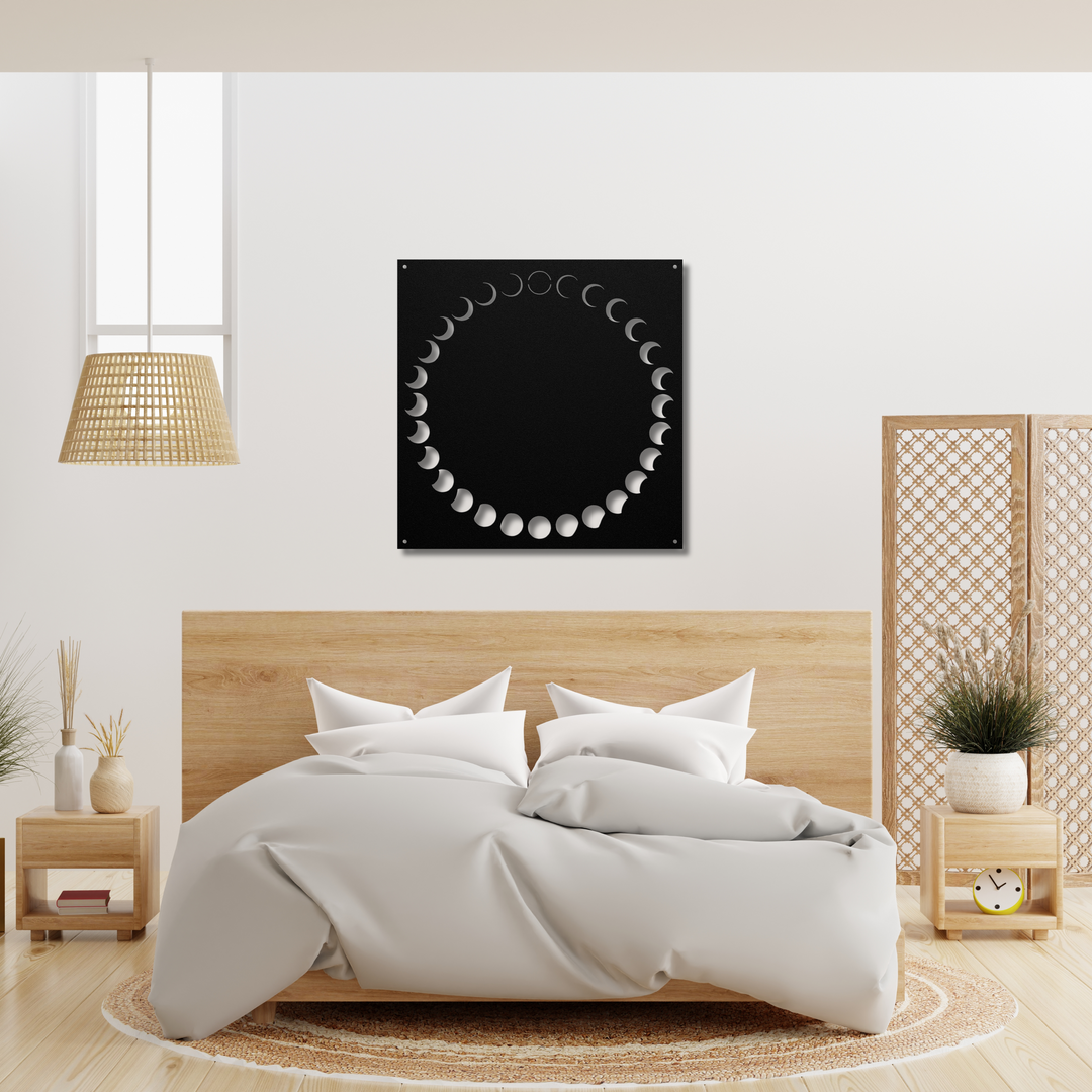 Moon Phases Metal Wall Art