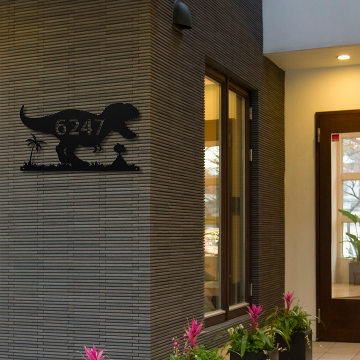 T-Rex Metal Address Sign