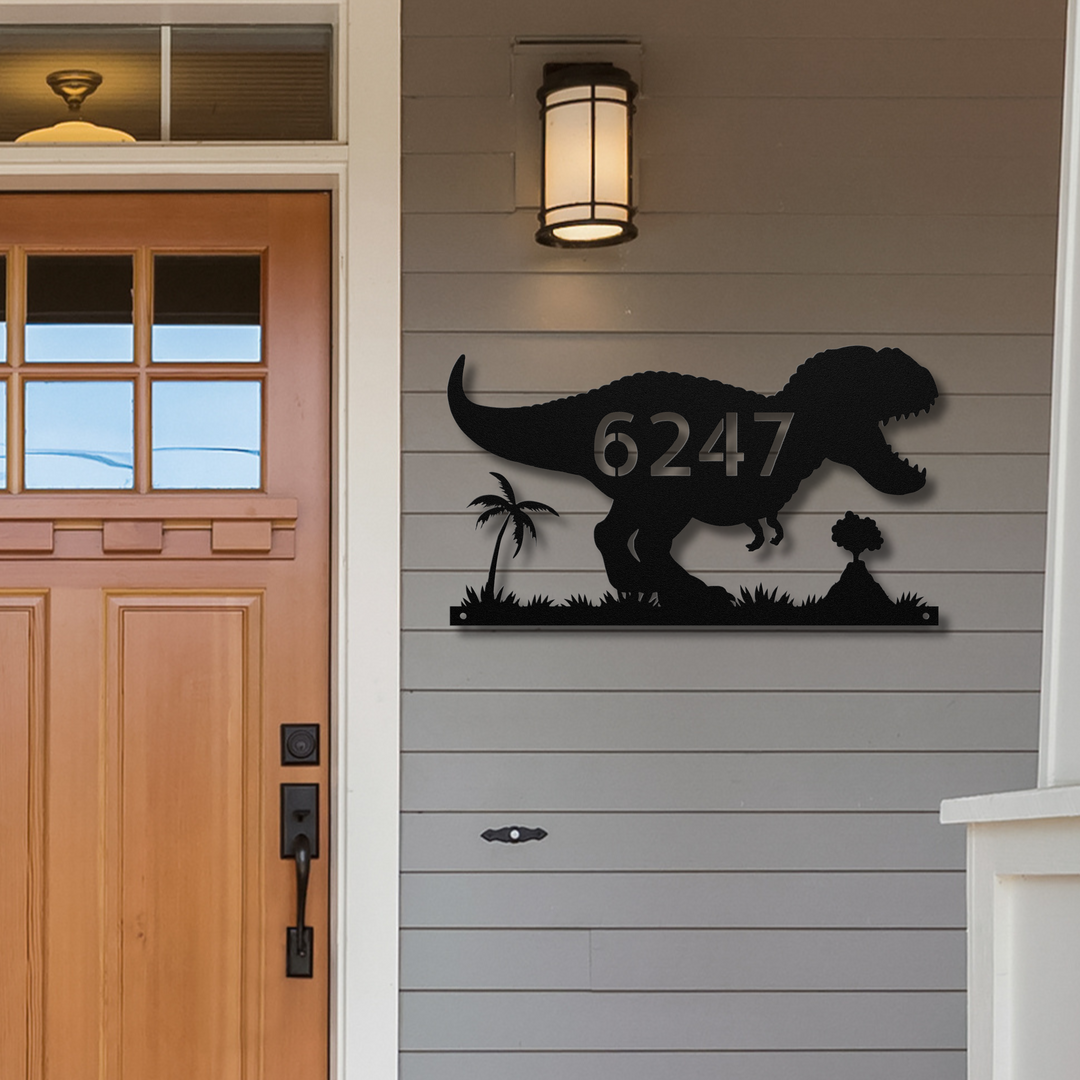 T-Rex Metal Address Sign