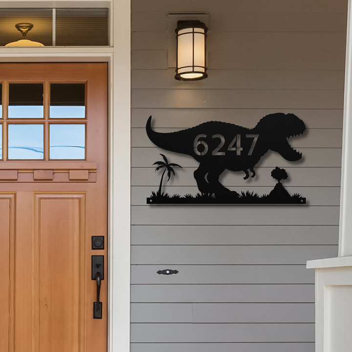 T-Rex Metal Address Sign