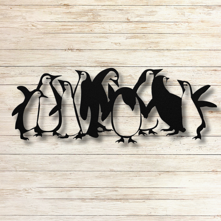 Penguins Metal Wall Art