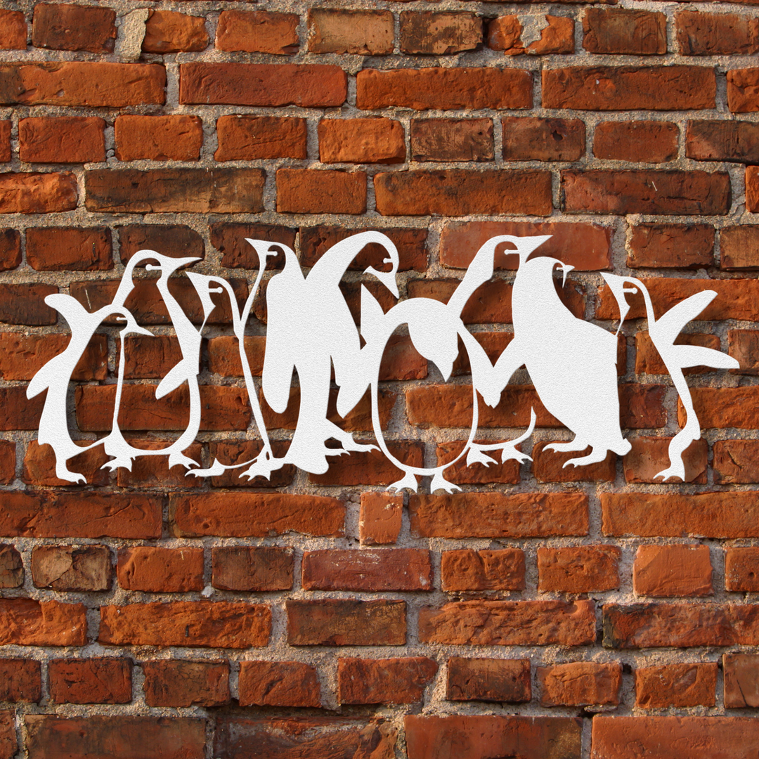 Penguins Metal Wall Art