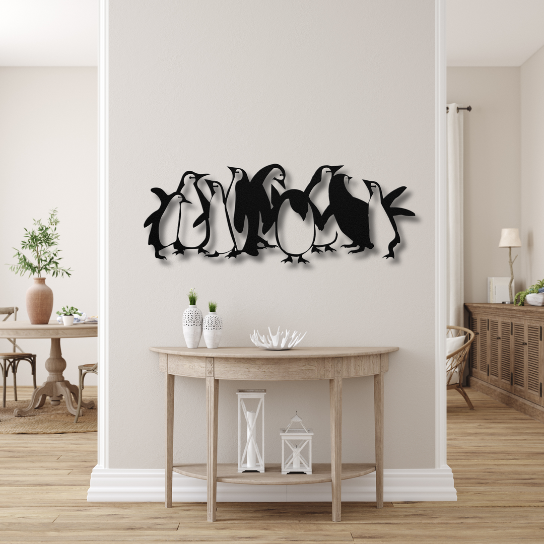 Penguins Metal Wall Art