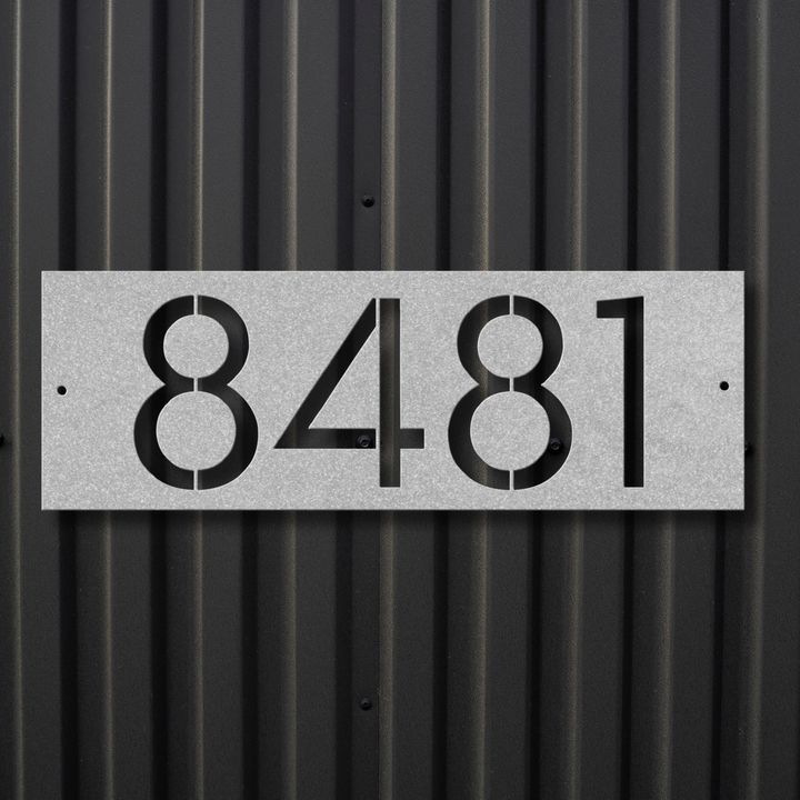 Modern Rectangle Metal Address Sign