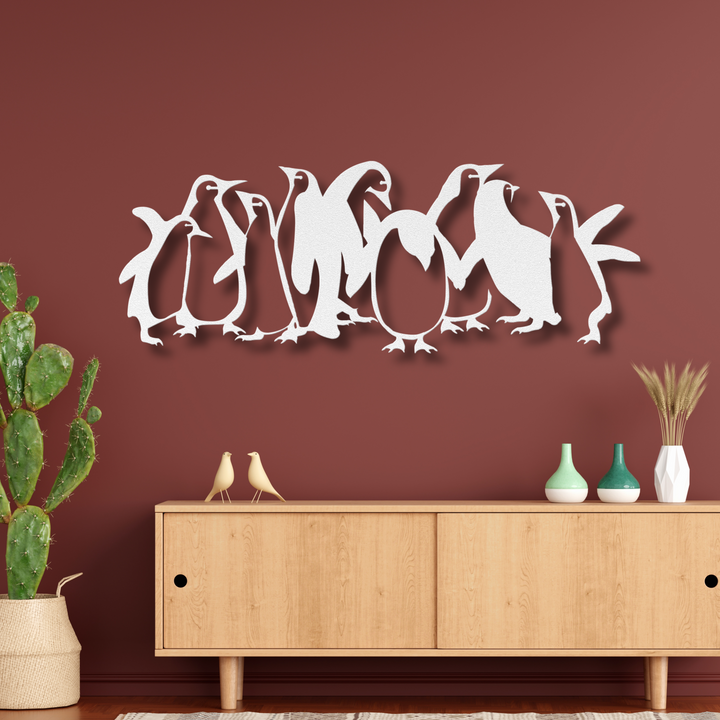 Penguins Metal Wall Art