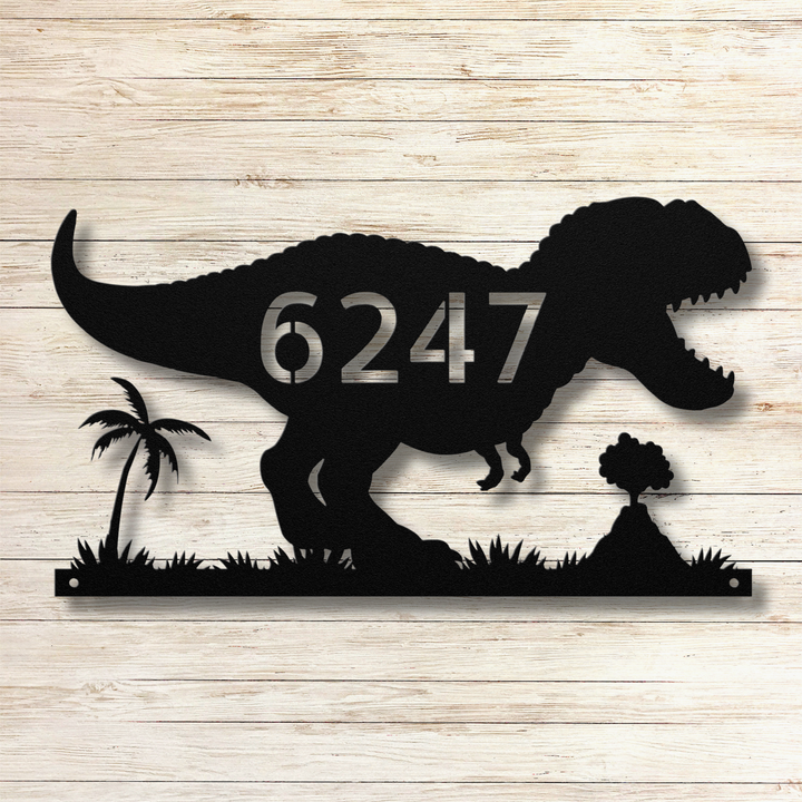 T-Rex Metal Address Sign