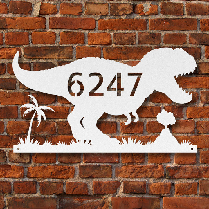 T-Rex Metal Address Sign