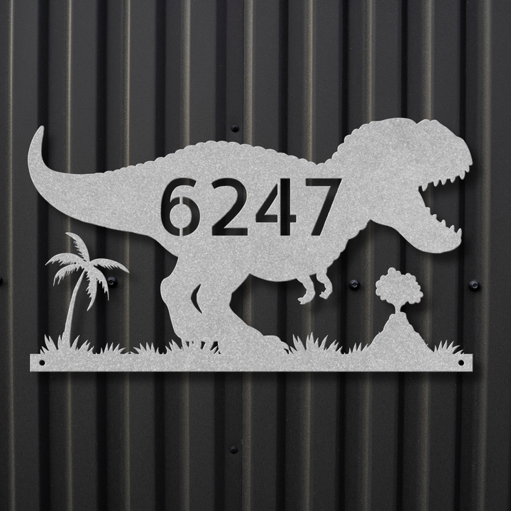 T-Rex Metal Address Sign