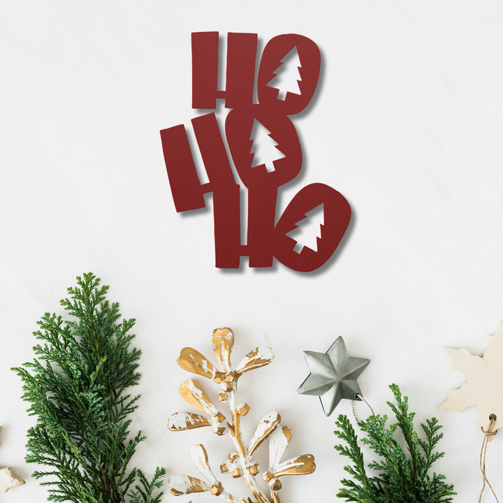 HoHoHo Holiday Metal Wall Art