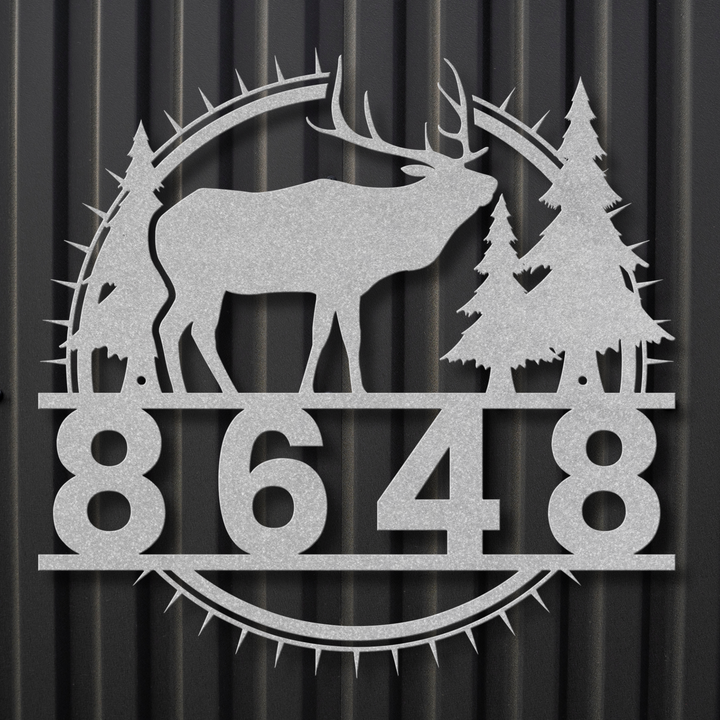 Elk Metal Address Sign