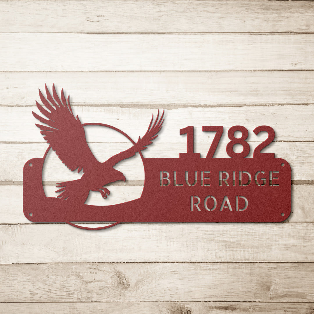 Hawk Metal Address Sign