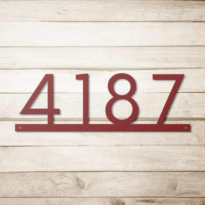 Modern Horizontal Metal Address Sign
