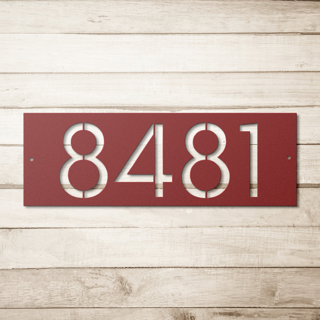 Modern Rectangle Metal Address Sign