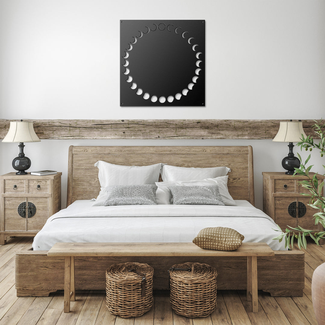 Moon Phases Metal Wall Art