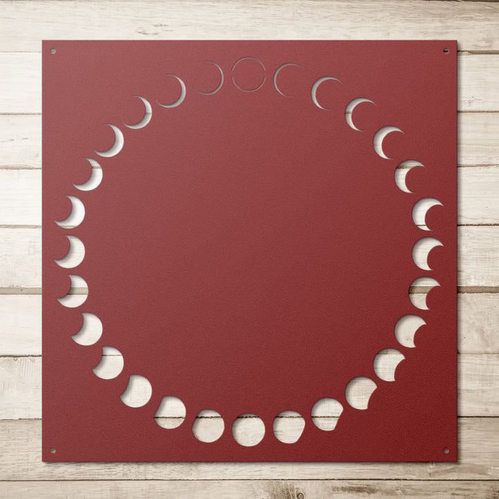 Moon Phases Metal Wall Art