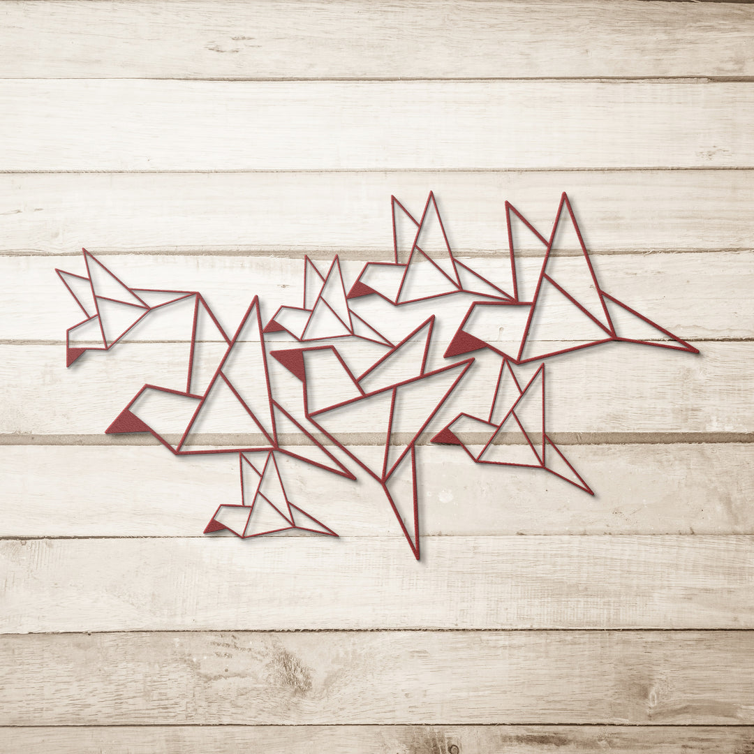 Origami Birds Metal Wall Art