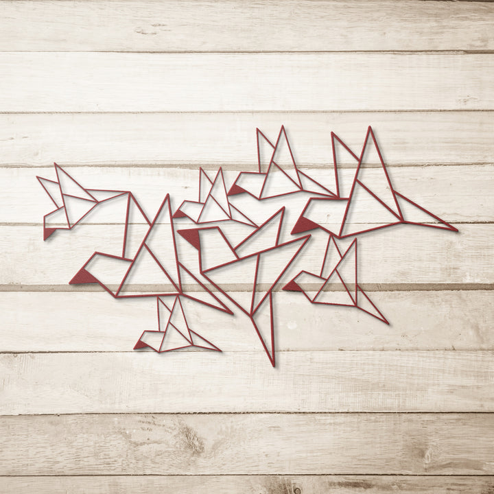 Origami Birds Metal Wall Art
