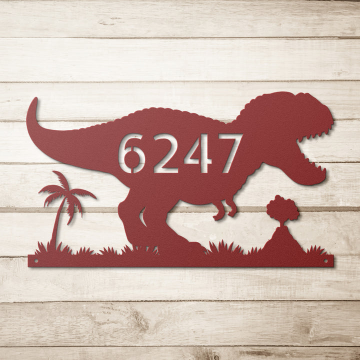 T-Rex Metal Address Sign